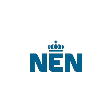Blue 'NEN' logo with a crown on a white background